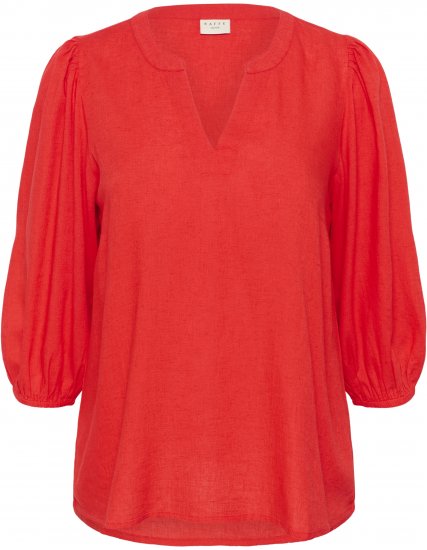 Kaffe Curve Mille Blouse Poppy Red - Bluze - 