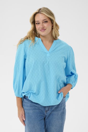 Kaffe Curve Thea Blouse Aquarius Blue - Bluze & Tunike - 