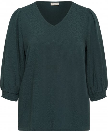Kaffe Curve Pippi Blouse 3/4 Sleeve Magical Forest Green - Bluze & Tunike - 