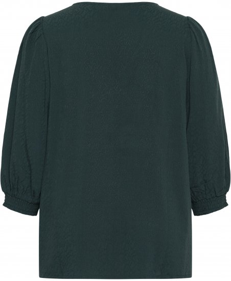 Kaffe Curve Pippi Blouse 3/4 Sleeve Magical Forest Green - Bluze & Tunike - 