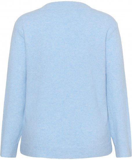 Kaffe Curve Jilanda V-Neck Pullover Blue - Puloverji & pletenine - 