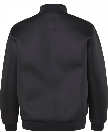 JP1880 College Jacket Scuba Fabric with Zipper Black - Jakne - Moške bunde za Močnejše Postave