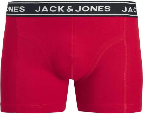 Jack & Jones Hector Solid Trunks 3-Pack Navy/Red/Grey - Boksarice - Moške Boksarice za Močnejše postave