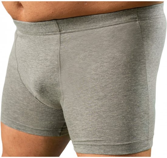 20 Nodi 978 Stretch Cotton Boxer with Internal Elastic Band Grey - Boksarice - Moške Boksarice za Močnejše postave