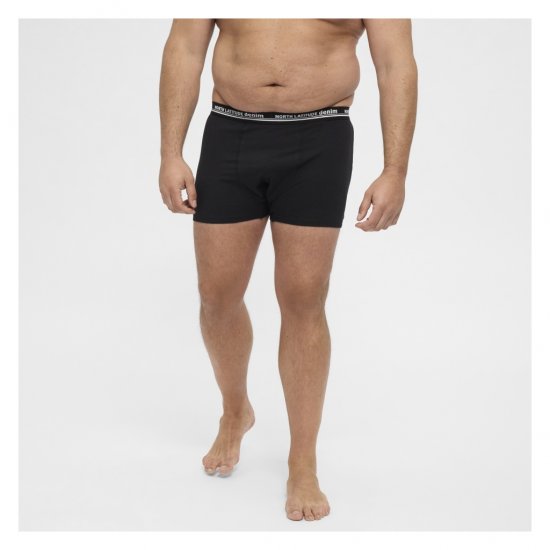 North Latitude 5-Pack Boxershorts Black - Boksarice - Moške Boksarice za Močnejše postave