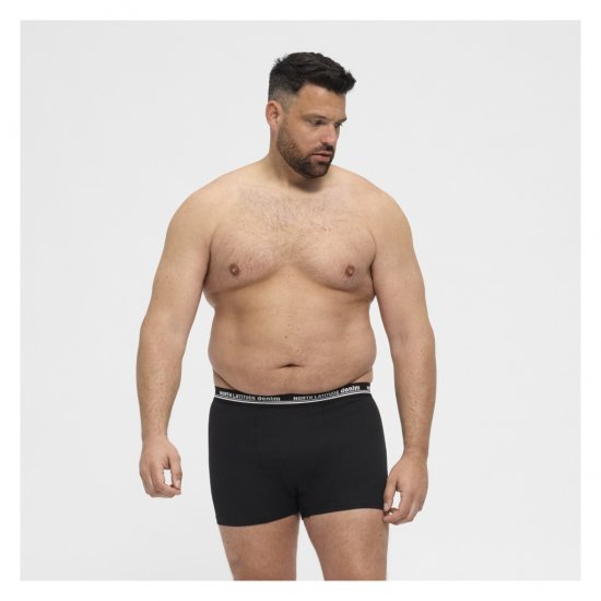 North Latitude 5-Pack Boxershorts Black - Boksarice - Moške Boksarice za Močnejše postave
