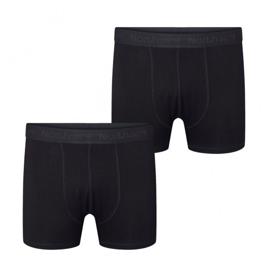 North Latitude Bamboo 2-Pack Trunks Black - Boksarice - Moške Boksarice za Močnejše postave