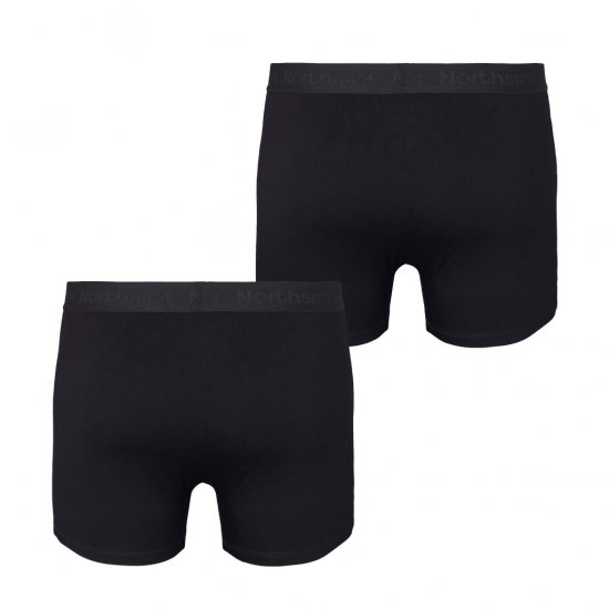 North Latitude Bamboo 2-Pack Trunks Black - Boksarice - Moške Boksarice za Močnejše postave