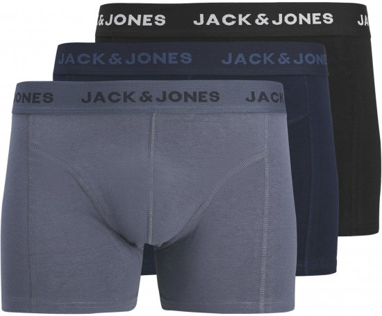 Jack & Jones jeremiah Solid Trunks 3-Pack Navy Blazer - Spodnje perilo & kopalne hlače - Moško Spodnje Perilo za močnejše postave
