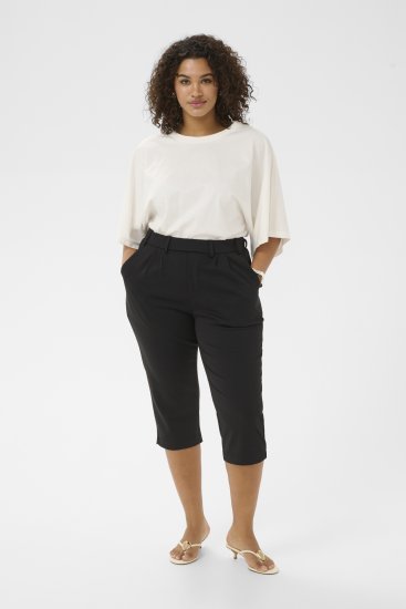 Kaffe Curve Jenna Capri Pants Black - Hlače - 