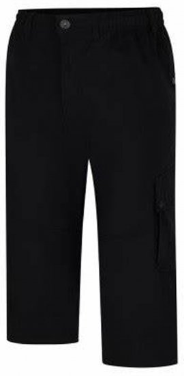 Espionage TR062 Ripstop 3/4 Cargp Trousers Black - Cargo hlače - Moške Cargo Hlače za Močnejše Postave
