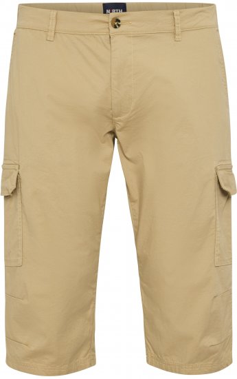 North Latitude 51136 Capri Shorts Beige - Kratke hlače - Moške Kratke Hlače za Močnejše Postave