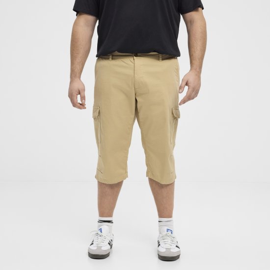 North Latitude 51136 Capri Shorts Beige - Kratke hlače - Moške Kratke Hlače za Močnejše Postave
