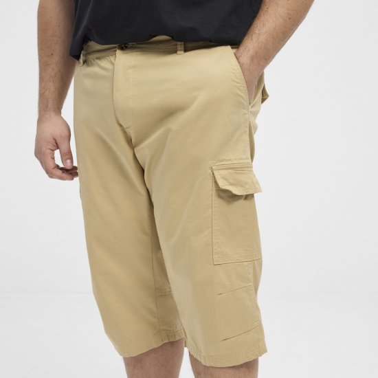 North Latitude 51136 Capri Shorts Beige - Kratke hlače - Moške Kratke Hlače za Močnejše Postave