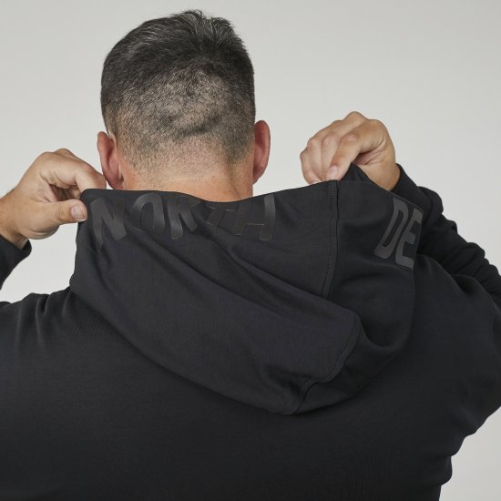 North Latitude 61325 Jopica S Kapuco Črn - Puloverji & jopice - Moški Puloverji & Jopice za Močnejše Postave