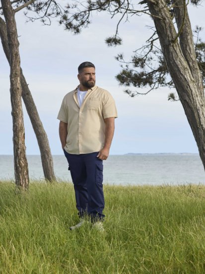 North Latitude 51141 Stretch Cargo Pants Navy - Kavbojke & hlače - Moške Kavbojke in Hlače za Močnejše Postave