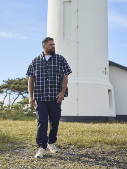 North Latitude 51141 Stretch Cargo Pants Navy - Kavbojke & hlače - Moške Kavbojke in Hlače za Močnejše Postave