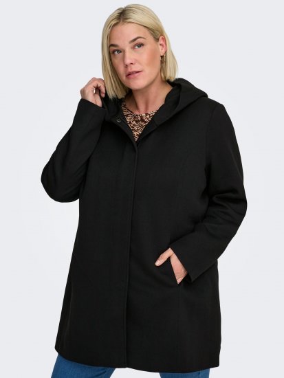 Only Carmakoma Sedona Light Coat Black - Zimski plašči - 