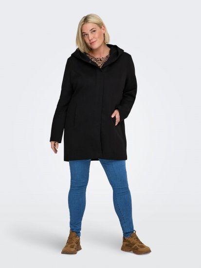 Only Carmakoma Sedona Light Coat Black - Zimski plašči - 