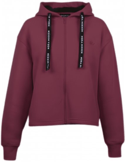 Nora Mikken GERTRUD Cropped Hoodie Burgundy - Puloverji & jopice - 