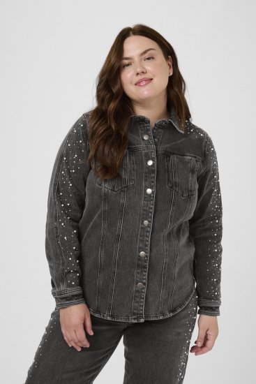 Kaffe Curve Petri Denim Jacket Grey Vintage Wash - Jakne - 