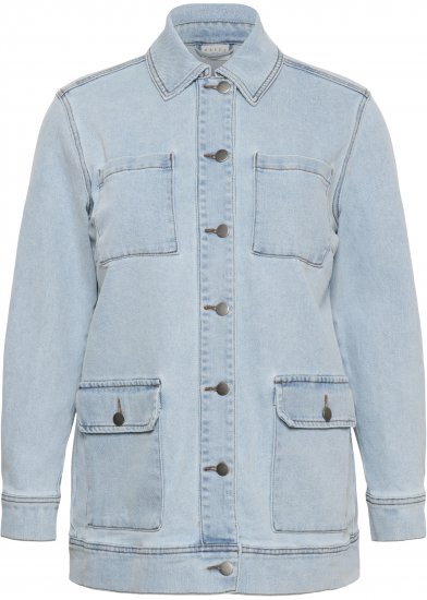 Kaffe Curve Ninna Casual Jacket Light Blue Washed - Jakne - 