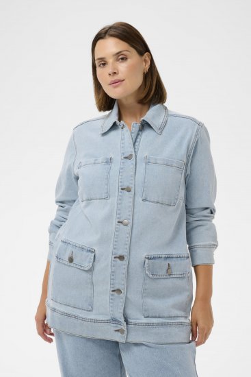 Kaffe Curve Ninna Casual Jacket Light Blue Washed - Jakne - 