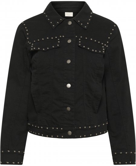 Kaffe Curve Brenn Twill Jacket Washed Black - Kavbojske jakne - 