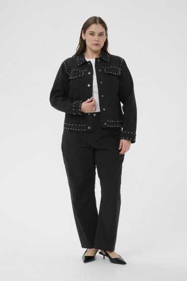 Kaffe Curve Brenn Twill Jacket Washed Black - Kavbojske jakne - 