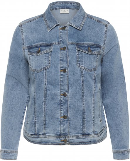 Kaffe Curve Vilana Denim Jacket Washed Blue - Kavbojske jakne - 