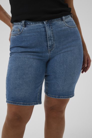 Kaffe Curve Emila Denim Shorts Blue - Kratke hlače - 