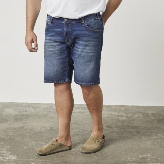 North Latitude 61156 Ringo Denim Kratke Hlače Denim - Kratke hlače - Moške Kratke Hlače za Močnejše Postave