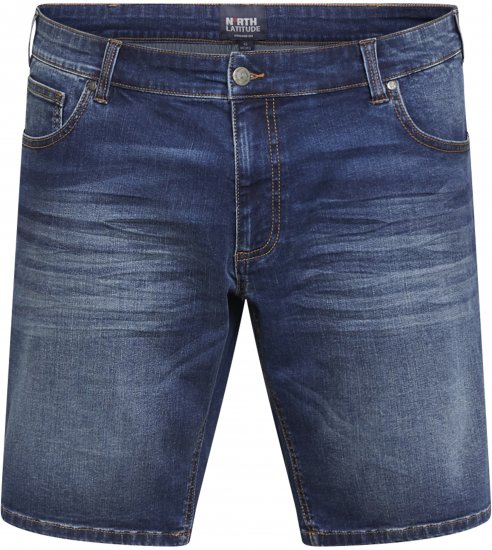 North Latitude 61156 Ringo Denim Kratke Hlače Denim - Kratke hlače - Moške Kratke Hlače za Močnejše Postave