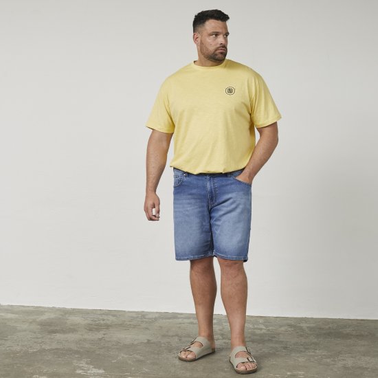 North Latitude 61339 Mick Jog Denim Kratke Hlače Denim Modra - Kratke hlače - Moške Kratke Hlače za Močnejše Postave