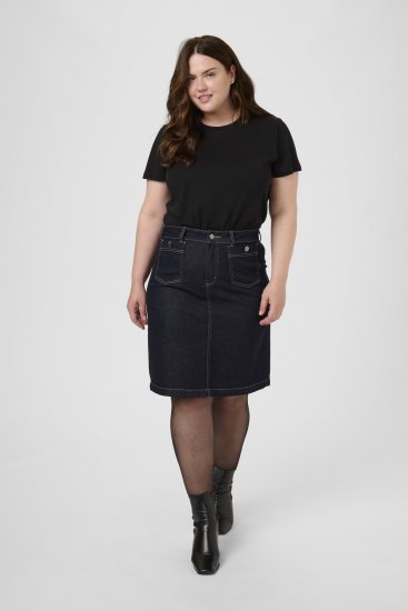 Kaffe Curve Roria Denim Skirt Dark Blue - Krila - 