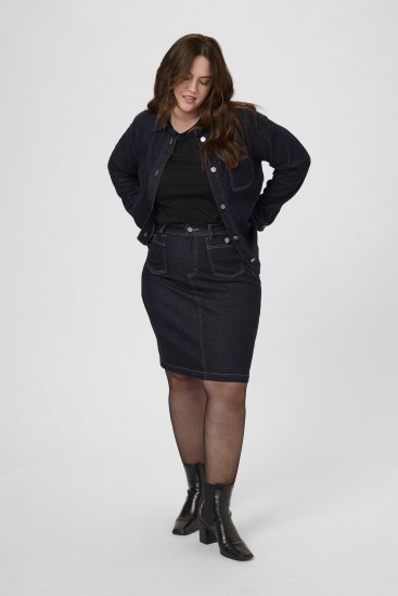 Kaffe Curve Roria Denim Skirt Dark Blue - Krila - 