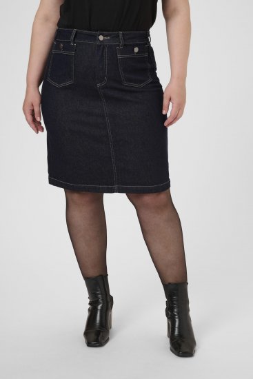Kaffe Curve Roria Denim Skirt Dark Blue - Krila - 