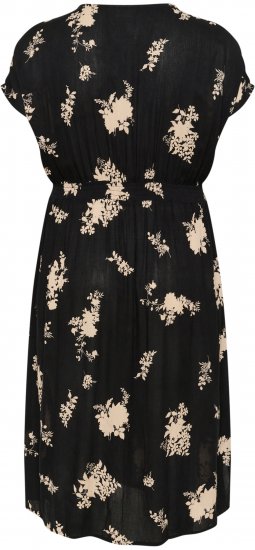 Kaffe Curve Jenna Obleka Črna/Brown Flower potisk - Obleke - 