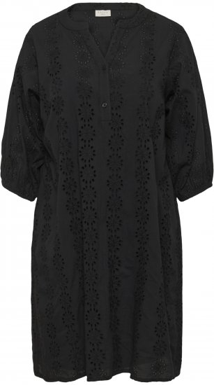 Kaffe Curve Dina Dress Black Deep - Midi obleke - 