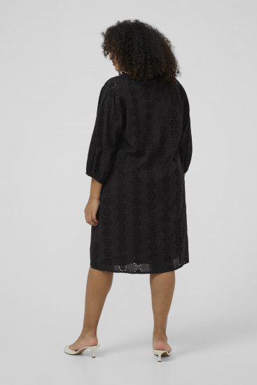 Kaffe Curve Dina Dress Black Deep - Midi obleke - 