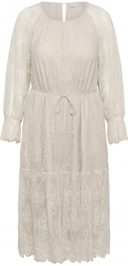 Kaffe Curve Amalie Lace Dress Moonbeam - Midi obleke - 