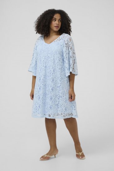 Kaffe Curve Lucy Dress Nantucket Breeze Blue - Midi obleke - 