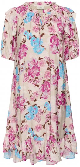 Kaffe Curve Hayley Dress Multi Color Flower - Midi obleke - 