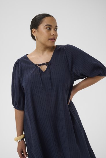 Kaffe Curve Thea Dress Midnight Marine - Maxi obleke - 
