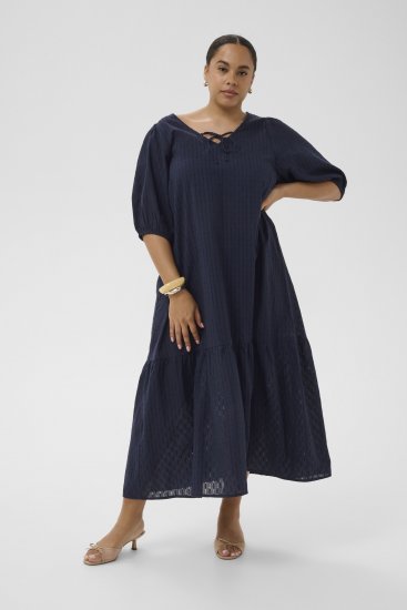 Kaffe Curve Thea Dress Midnight Marine - Maxi obleke - 