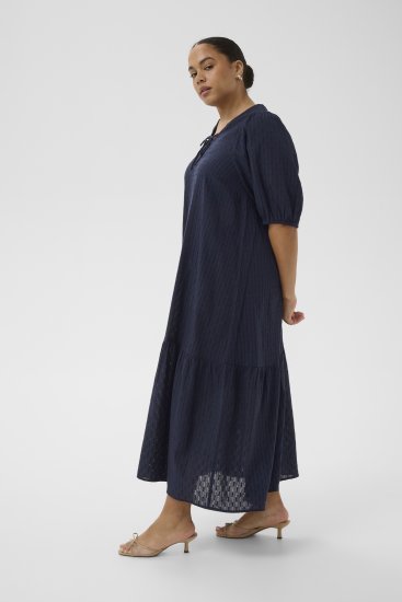 Kaffe Curve Thea Dress Midnight Marine - Maxi obleke - 