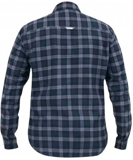 D555 Luton Checked Flanell Shirt Navy - Srajce - Moške srajce za Močnejše Postave