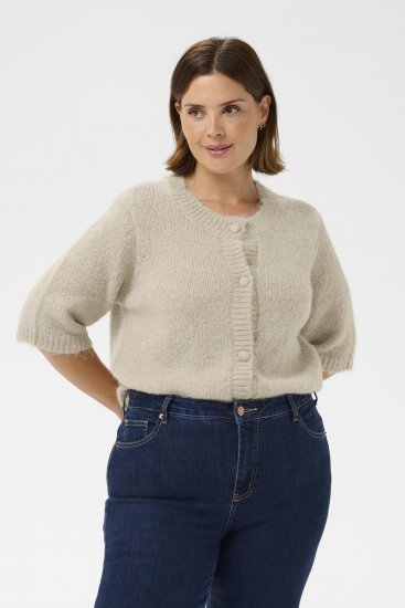 Kaffe Curve Emilia Cardigan Feather Grey Melange - Kardigani - 