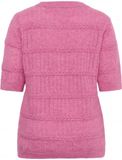 Kaffe Curve Minia Pullover Pink Power Melange - Pleten puloverji - 