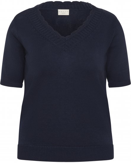 Kaffe Curve Leani Knitted Pullover Midnight Marine - Pleten puloverji - 